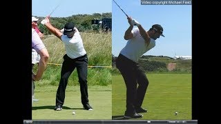 Jon Rahm golf swing  Long Iron faceon amp downtheline July 2017 [upl. by Anitra]