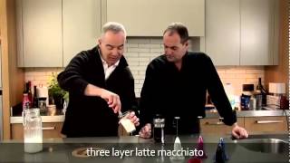 aerolatte  milk frother makes three layer caffè latte macchiato [upl. by Ynnoj]