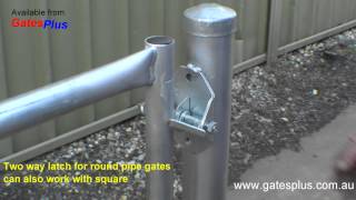 Gate Latch 2 way for round pipe and square [upl. by Acsicnarf]