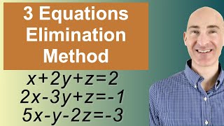 Solving Systems of 3 Equations Elimination [upl. by Im]