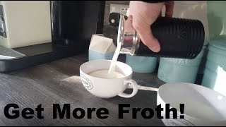 How to Get More Froth from Your Nespresso Coffee Aeroccino  Nespresso tips and help [upl. by Lasonde234]